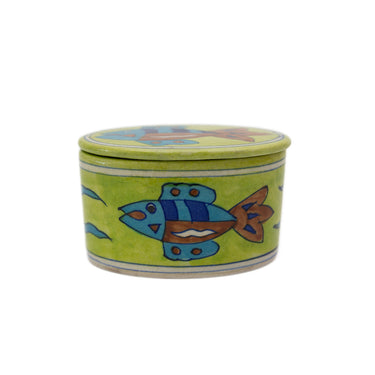 Ceramic Oval Dish w Lid