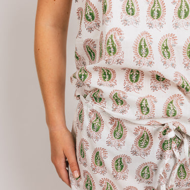 Pink & Green Sleep Shorts & Cami Top