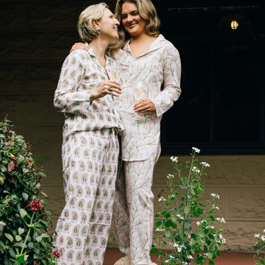 Pink & Green Long Pyjama Set