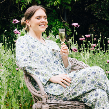 Green & Blue Long Pyjama Set