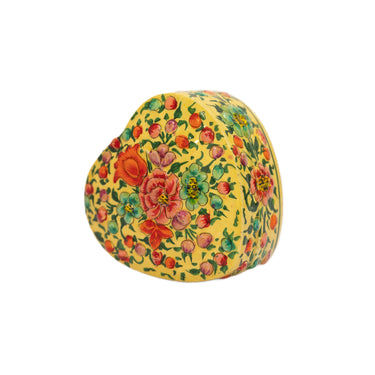 Decorative heart-shaped box with floral patterns