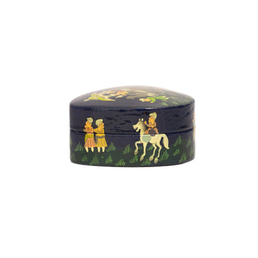 Decorative heart-shaped box with floral patterns