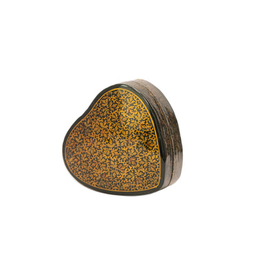 Decorative heart-shaped box with floral patterns