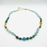 Apatite Necklace with multicolored beads 
