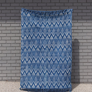indigo cotton rug
