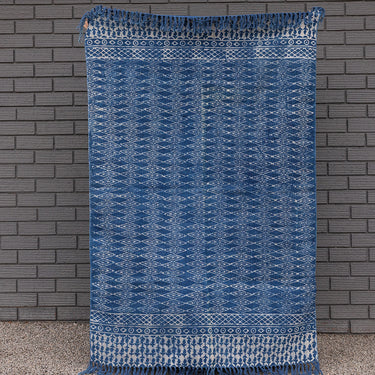 indigo cotton rug