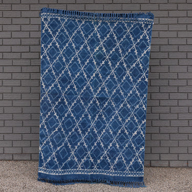 indigo cotton rug