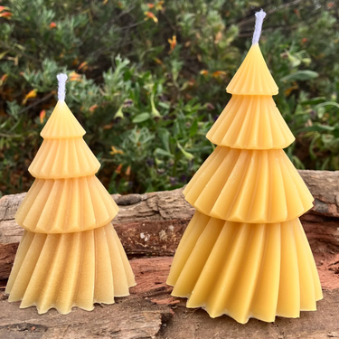 Christmas Tree Swirl Beeswax Candle