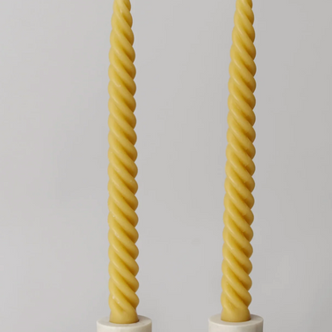 Twisted Dinner Taper Beeswax Candle (2)