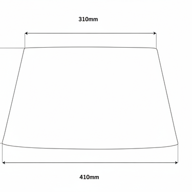 Ivory 41cm Tapered Drum Lampshade