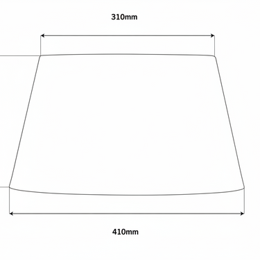 Ivory 41cm Tapered Lampshade