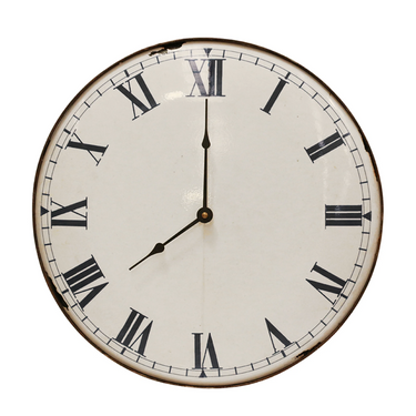 Iron Wall Clock in Antique Brass Finish