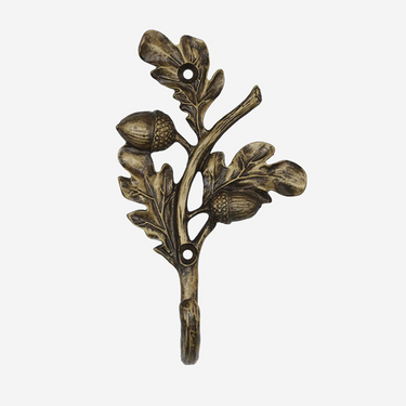 Acorn Hook in Antique Brass Finish