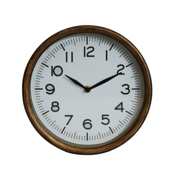 Iron Clock in Antique Brass Finish