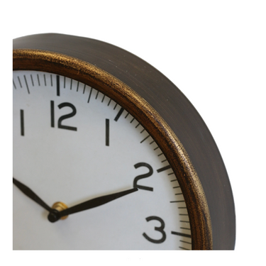Iron Clock in Antique Brass Finish