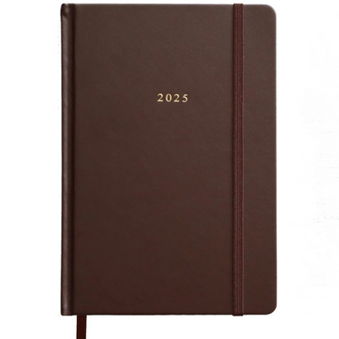 2025 leather-bound diary A5