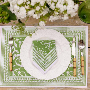 block printed cotton placemat (pair)