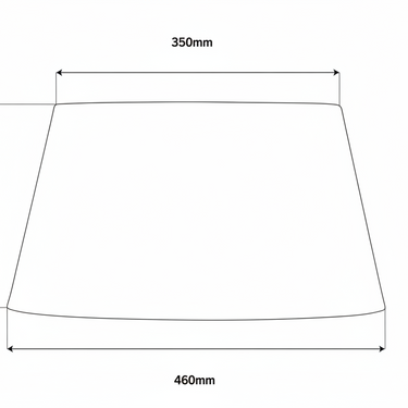 Raw Linen 41cm Tapered Drum Lampshade