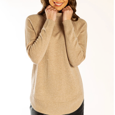 AW26 90/10 Merino & Cashmere Funnel Neck Jumper