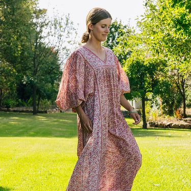 Anokhi vintage cotton kaftan dress