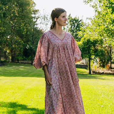 Anokhi vintage cotton kaftan dress