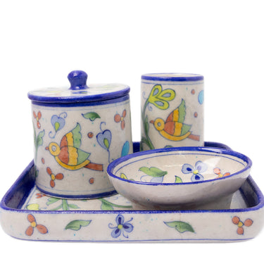 Hand Painted Neerja Ceramic Bath Set (4 pce)