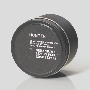 Traveller tin of Hunter Scented Soy Wax candle