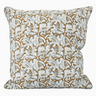 Decorative pillow with floral pattern on a white background