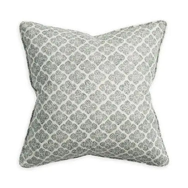 Decorative pillow with a geometric pattern on a white background