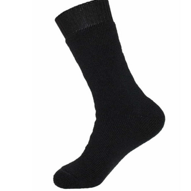 Black sock on a white background
