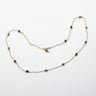 Gold necklace with tourmaline small beads 