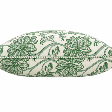 Green Floral Hand Block Printed Cotton Cushion Covers