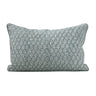 Gray patterned pillow on a white background