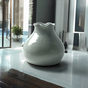 extra large ruffle snow vase