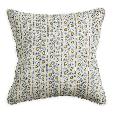 Decorative pillow with floral pattern on a white background