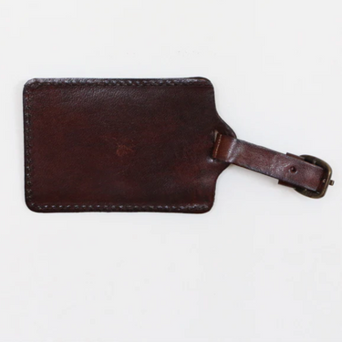 leather luggage tag