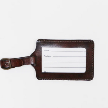 leather luggage tag