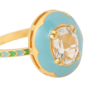 Ferro oval ring - marine blue