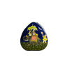 Decorative heart-shaped object with floral patterns