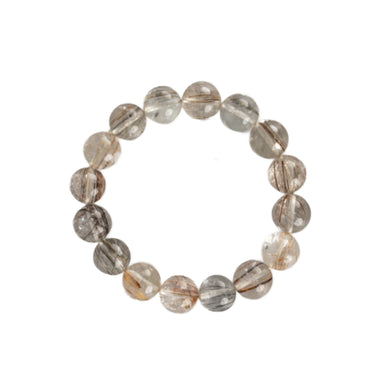 rutilated quartz bead bracelet
