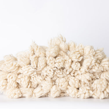 natural organic cream deshi wool throw