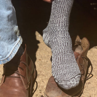 local merino, Yass alpaca & silk ribbed Taralga socks