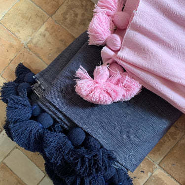 Morocan pompom bedspread