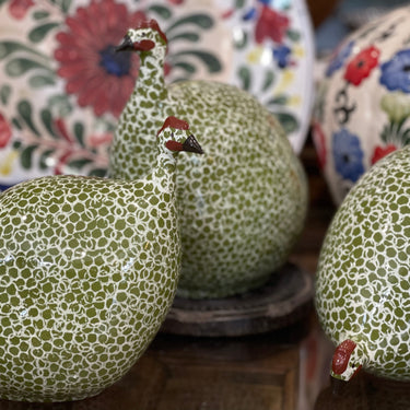 ceramic guinea fowl pintade