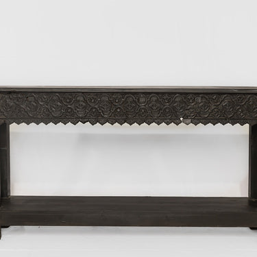 Black Carved Console Table