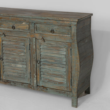 blue recycled timber sideboard