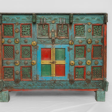 multicoloured Gujurat damycha/dowry box