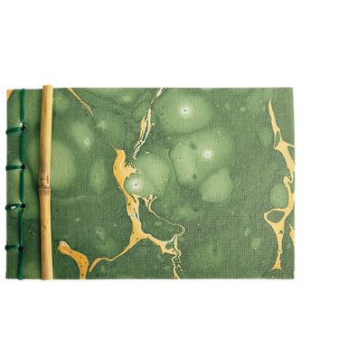 green marbled small landscape journal