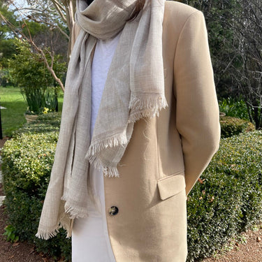 Desert weave cashmere stole
