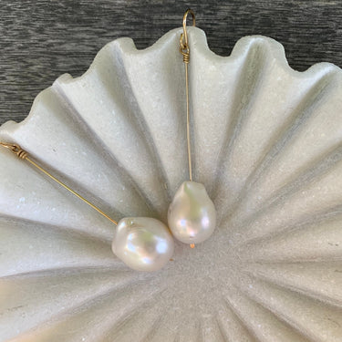 gold may drops baroque pearl